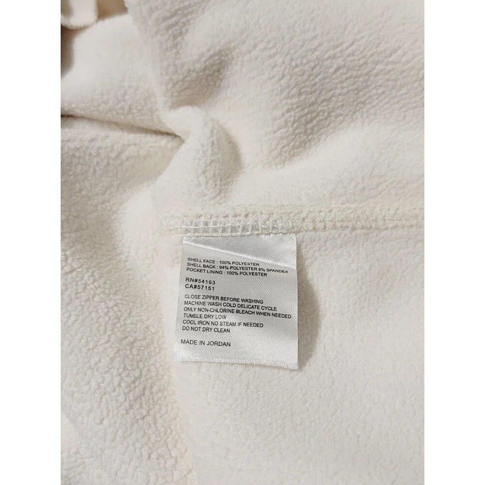 Andrew Marc Women's Ribbed Full Zip Jacket Mock Neck Cream Size S Midweight NWT